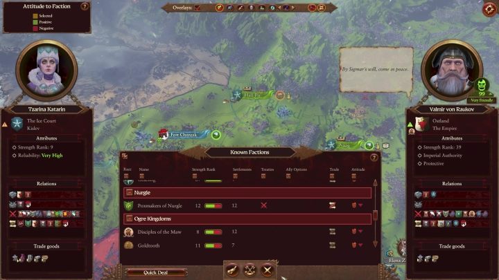 The diplomacy screen consists of 3 main parts - Total War Warhammer 3: Diplomacy - Basics - Total War Warhammer 3 Guide