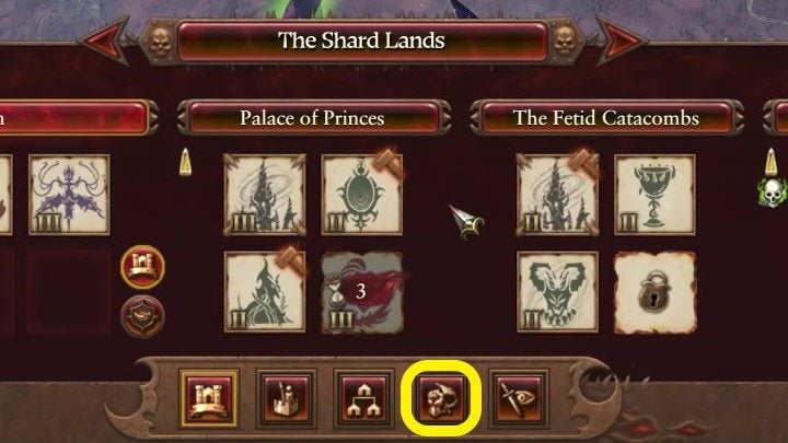 To do it, select any settlement and click the button marked in the screen above - Total War Warhammer 3: Army - Recruitment and replenishment - Military - Total War Warhammer 3 Guide