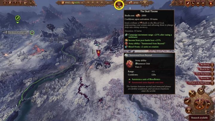 you can activate this mechanic with the horned head button at the top of the screen. - Total War Warhammer 3: Khorne - unique mechanics - Khorne - Total War Warhammer 3 Guide