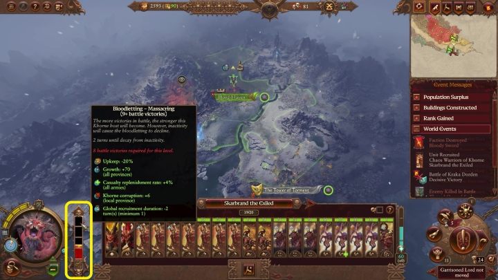 It counts the recent battles a given army has fought - Total War Warhammer 3: Khorne - unique mechanics - Khorne - Total War Warhammer 3 Guide