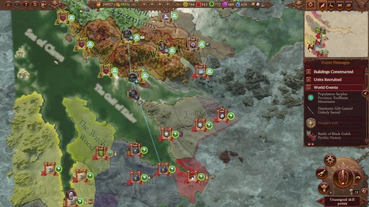 To the south and southeast are the lands of the Empire and Kislev - Total War Warhammer 3: Daemons of Chaos - how to start? - Daemons of Chaos - Total War Warhammer 3 Guide