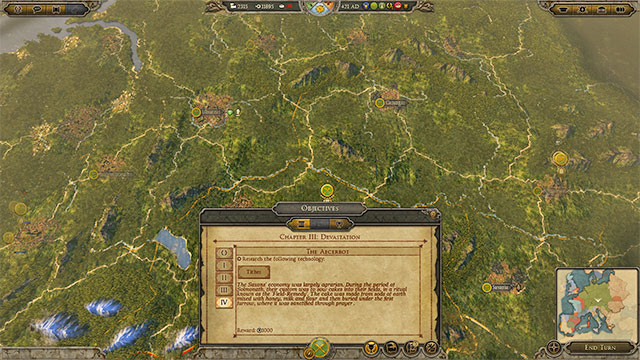 Under that icon you will find a list of short and long term winning conditions with information about your progress in achieving them - Objectives - Total War: Attila - Game Guide and Walkthrough