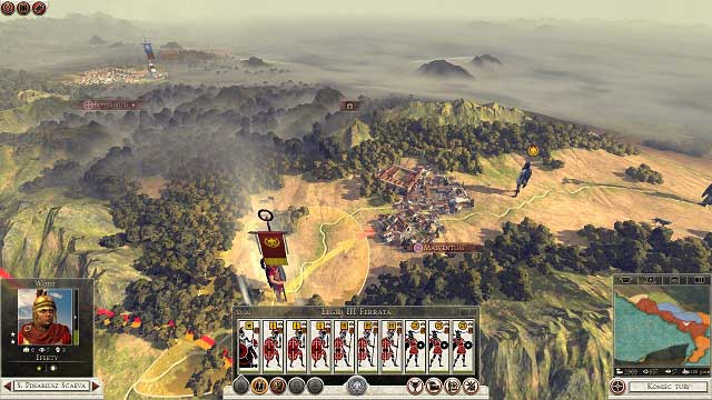 The first step is to move your army a bit forwards - your support units, which have no ballista, should be placed just out of the range of the city (red area) - Prologue | Total War: Rome II - Game Guide - Total War: Rome II Game Guide