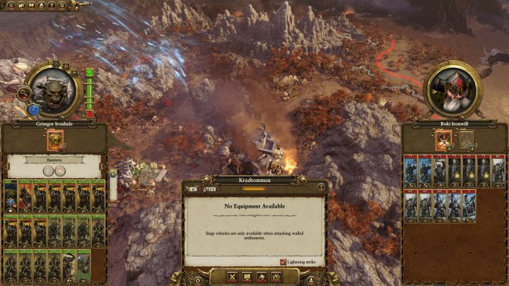 Lightning Strike ability allows you to prevent the enemy from receiving reinforcements. - Greenskins Campaign Walkthrough and Tips - Greenskins - Total War: Warhammer Game Guide