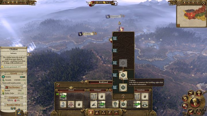 Developing all of your settlements will take some time. - Empire Campaign Walkthrough and Tips - Empire - Total War: Warhammer Game Guide