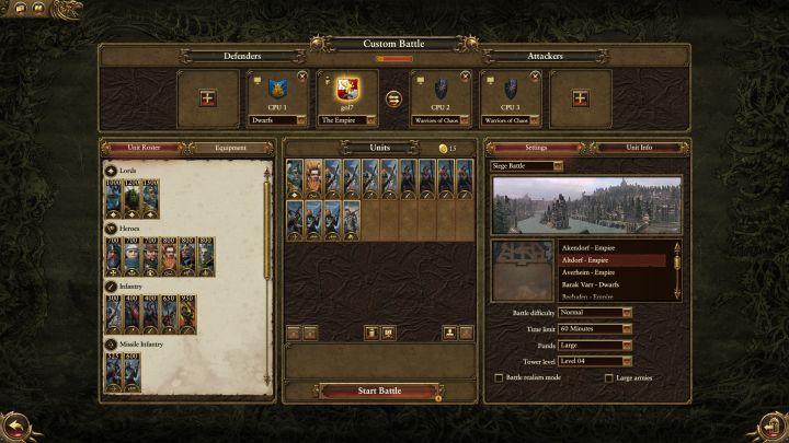 Sieges can be activated from the main menu of the game. - Sieges | Battles - Battles - Total War: Warhammer Game Guide