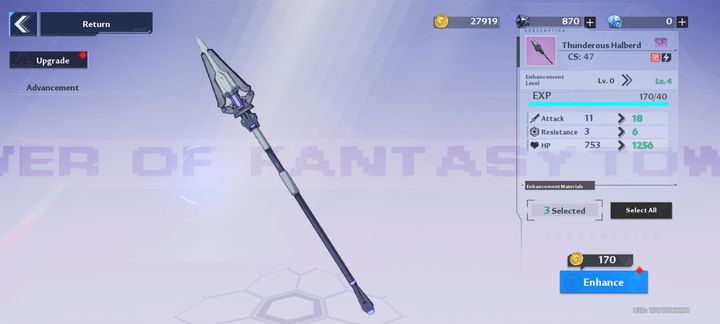 Then select the weapon you wish to enhance - Tower of Fantasy: Enhancing weapons - Basics - Tower of Fantasy Guide