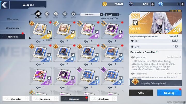 In addition to the standard weapon upgrades, you can also use Matrices to upgrade the weapon further - Tower of Fantasy: Enhancing weapons - Basics - Tower of Fantasy Guide