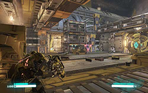 When you reach to the end move to the right and pass through the doors - Walkthrough - Chapter 1 - The Exodus - Walkthrough - Transformers: Fall of Cybertron Game Guide & Walkthrough