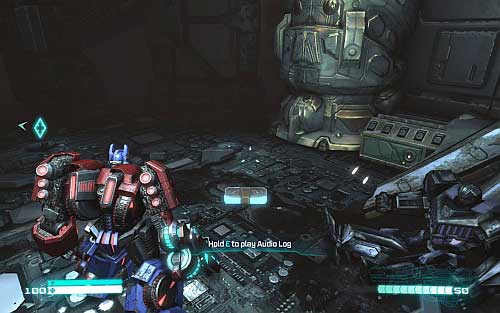 When you get rid of the cannon move through the narrow passage - Chapter 3 - Metroplex Heeds the Call - p. 1 - Walkthrough - Transformers: Fall of Cybertron Game Guide & Walkthrough