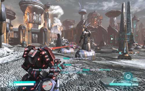 Return on the battlefield and use artillery to destroy tanks (picture) - Chapter 3 - Metroplex Heeds the Call - p. 1 - Walkthrough - Transformers: Fall of Cybertron Game Guide & Walkthrough