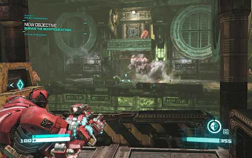 Follow the marker - Chapter 4 - Eye of the Storm - p. 2 - Walkthrough - Transformers: Fall of Cybertron Game Guide & Walkthrough