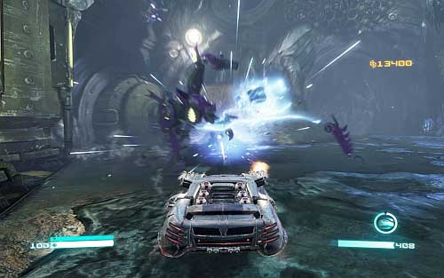 Once you get to the area with mechanical insects start fighting with them - Chapter 5 - Cut and Run - p. 1 - Walkthrough - Transformers: Fall of Cybertron Game Guide & Walkthrough