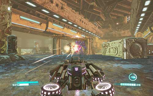 When you destroy the mechanisms you will have to face with two giant robots - Chapter 7 - Belly of the Beast - Walkthrough - Transformers: Fall of Cybertron Game Guide & Walkthrough