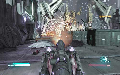 Start heading toward the marker - Chapter 9 - Megatron Returns - Walkthrough - Transformers: Fall of Cybertron Game Guide & Walkthrough