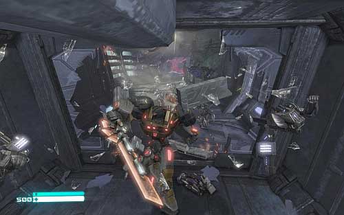 Return to the shaft and start following the pointer until you get to the room with Grimlock - Chapter 11 - Starscreams Betrayal - p. 1 - Walkthrough - Transformers: Fall of Cybertron Game Guide & Walkthrough