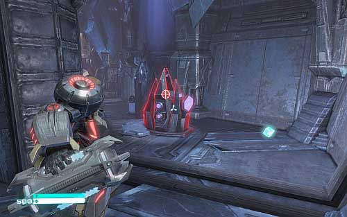 After the fight destroy three red generators (picture) - Chapter 11 - Starscreams Betrayal - p. 2 - Walkthrough - Transformers: Fall of Cybertron Game Guide & Walkthrough