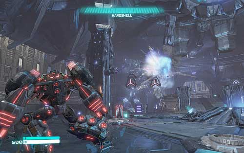 In the next location you will have to fight with Hardshell - Chapter 11 - Starscreams Betrayal - p. 2 - Walkthrough - Transformers: Fall of Cybertron Game Guide & Walkthrough