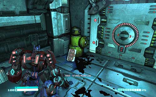 When you repel the attack move on the platform at the end of the location - Chapter 2 | Audio Logs - Audio Logs - Transformers: Fall of Cybertron Game Guide & Walkthrough