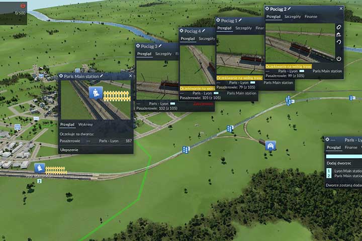 One final trick to complete the second task - a queue of loaded trains waiting for the beginning of the year. - Mission 6 - Cutting-edge Technology | European Campaign - European Campaign - Transport Fever Game Guide
