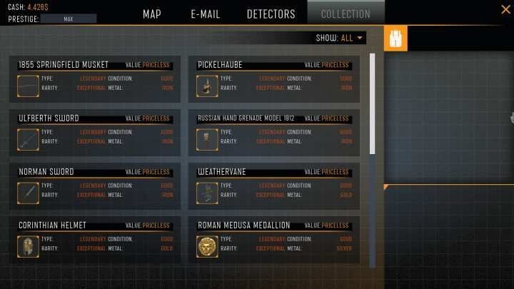 Legendary items cannot be sold. - How to sell treasures in Treasure Hunter Simulator? - Basics - Treasure Hunter Simulator Guide