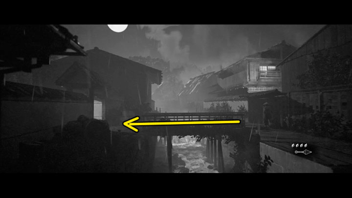 Return to the place where your escape ended, and this time choose the path that allows you to cross the bridge (picture above) - Trek to Yomi: Chapter 7 - walkthrough - Walkthrough - Trek to Yomi Guide