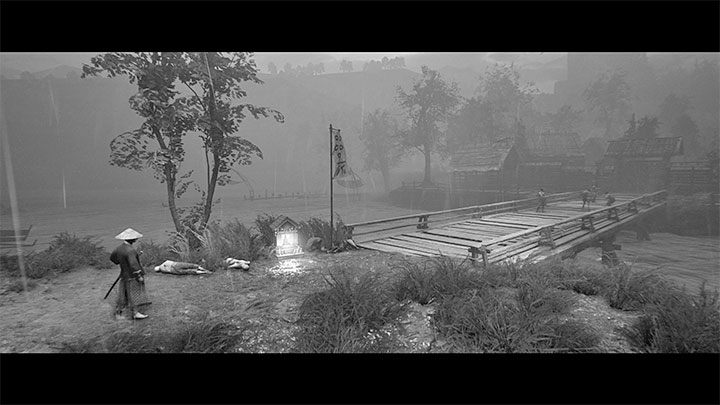 At the new starting point, you will find Bo-Shurikens and a shrine - Trek to Yomi: Chapter 2 - walkthrough - Walkthrough - Trek to Yomi Guide