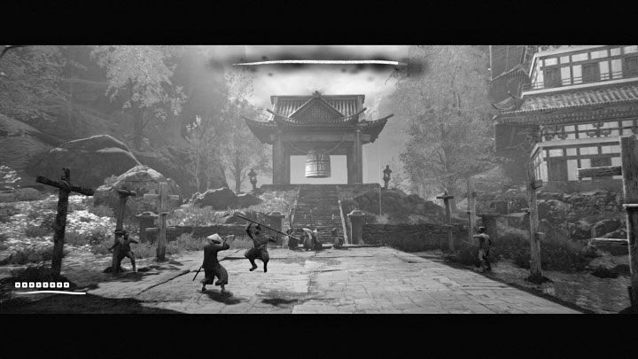 In addition to standard attacks with melee weapons, the boss is able to perform stronger Rotation Attacks - Trek to Yomi: Chapter 2 - walkthrough - Walkthrough - Trek to Yomi Guide