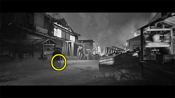 You will start the chapter next to the attacked village, and you have to enter it through the main gate - Trek to Yomi: Chapter 3 - walkthrough - Walkthrough - Trek to Yomi Guide