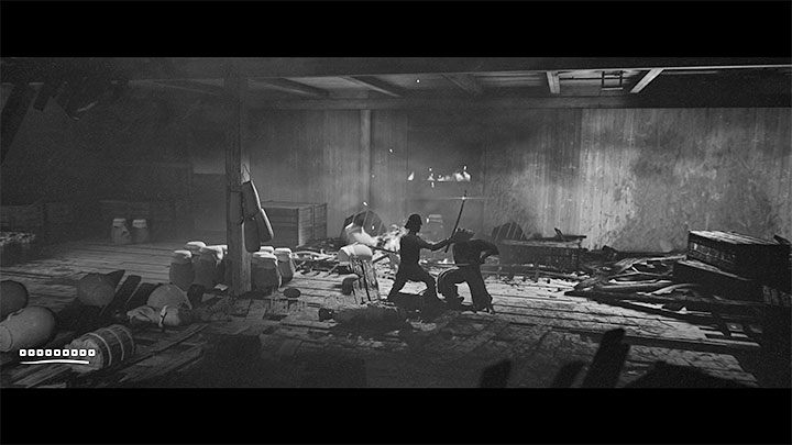 Go back to the ladder take a few steps forward once you go back down - Trek to Yomi: Chapter 3 - walkthrough - Walkthrough - Trek to Yomi Guide