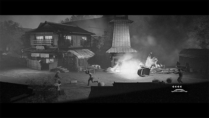 Expect intense fights with bandits along the way to the right - Trek to Yomi: Chapter 3 - walkthrough - Walkthrough - Trek to Yomi Guide