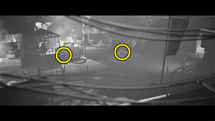 Collect the nearby ammunition and enter the burning building, where you'll be attacked by a larger group of enemies - Trek to Yomi: Chapter 3 - walkthrough - Walkthrough - Trek to Yomi Guide