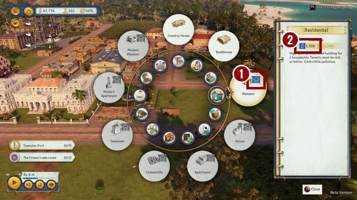 Buildings you have to acquire this way have blue icons [1] - Whats new in Tropico 6? - Basics - Tropico 6 Guide