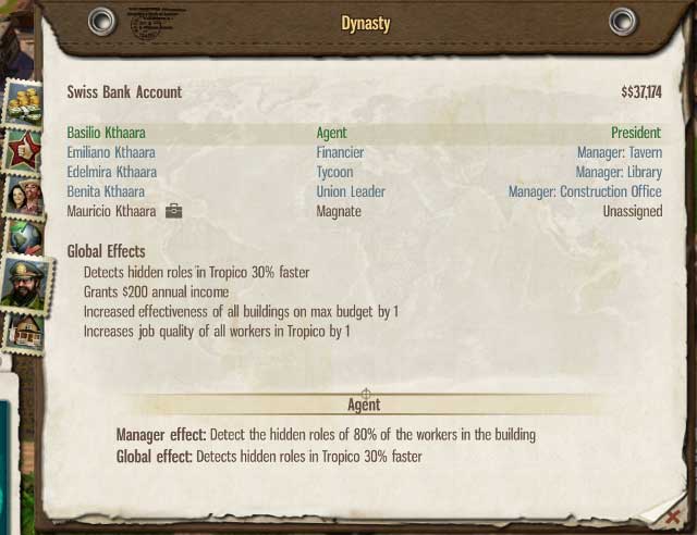 The Dynasty page doesnt really contain any significant information - 6. Almanac - Tropico 5 - Game Guide and Walkthrough