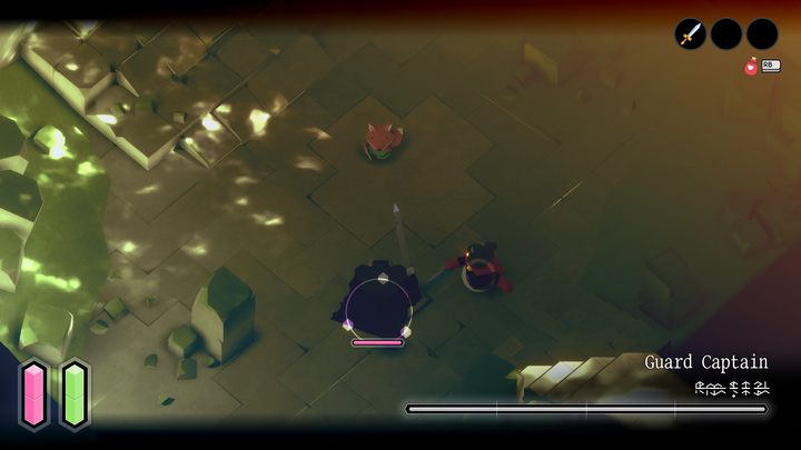 Attacks of the Guard Captain are explicitly signaled - Tunic: The Guard Captain - boss, how to beat? - Bosses - Tunic Guide