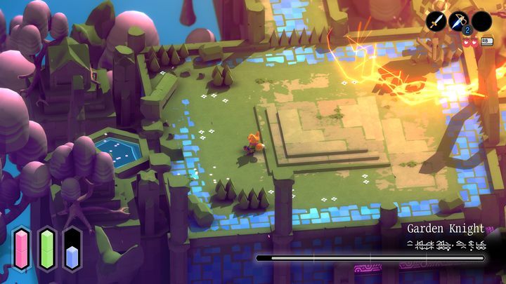 The Garden Knight will constantly put pressure on you, he will follow you, and it is difficult to run away from him to a safe distance - Tunic: Garden Knight - boss, how to beat? - Bosses - Tunic Guide