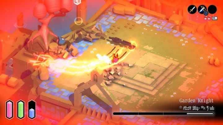 You can deal the most damage to the Garden Knight when he's preparing to shoot - Tunic: Garden Knight - boss, how to beat? - Bosses - Tunic Guide