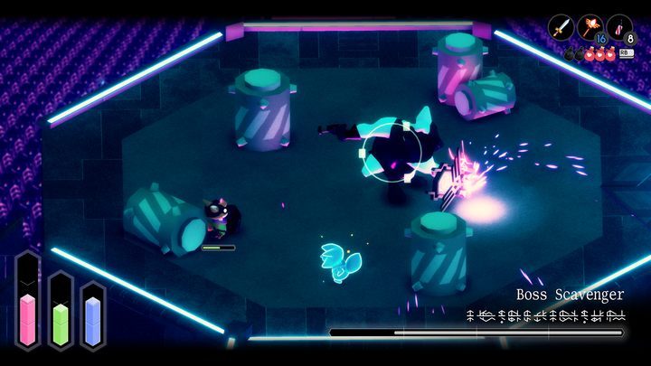 So, that's it in terms of defense, but you still have to decrease the boss' health bar - Tunic: Boss Scavenger - boss, how to beat? - Bosses - Tunic Guide