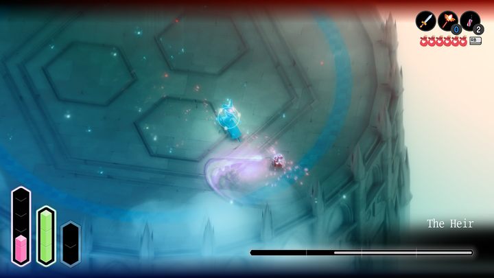 For the second phase, we recommend that you use whatever you hide in your inventory - at this point the fight becomes so chaotic and difficult that you want to end it as soon as possible - Tunic: The Heir - boss, how to beat? - Bosses - Tunic Guide