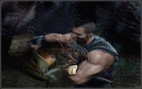 In the middle of it lays a wreckage of a helicopter - The Bad Blood - p. 1 - Walkthrough - Turok - Game Guide and Walkthrough