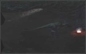 Slade will fire the flare, which attracts the raptors - Death Valley - Walkthrough - Turok - Game Guide and Walkthrough