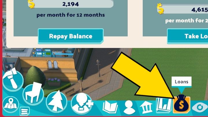 To take out a loan, go to the Campus Management section and then select the Loans tab - Two Point Campus: Loan - how to take? - FAQ - Two Point Campus Guide