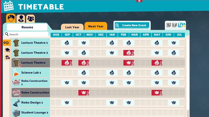 The timetable is a list of all classes and events that take place in a given academic year - Two Point Campus: Events and timetable - Basics - Two Point Campus Guide
