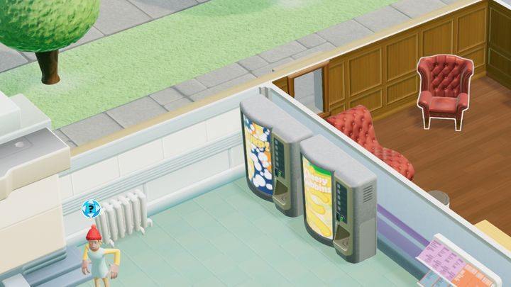 Vending machines dont take up a lot of space - they are a good source of food and drinks for your patients and staff. - Tips for start in Two Point Hospital - Basics - Two Point Hospital Game Guide