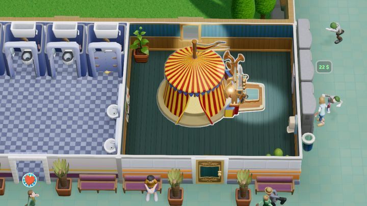 In this room, you can treat the Jest Infection - Hospital Rooms in Two Point Hospital - Mechanics - Two Point Hospital Game Guide