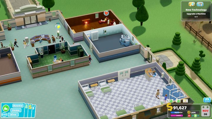 Typical start at Lower Bullocks. - Mission tips - Two Point Hospital walkthrough - Basics - Two Point Hospital Game Guide