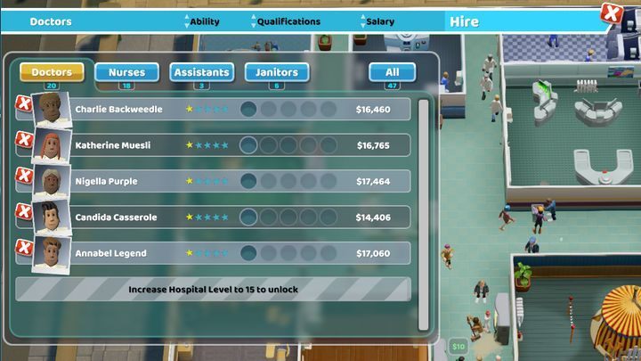 None of the candidates to work in Mitton have any experience. - Mission tips - Two Point Hospital walkthrough - Basics - Two Point Hospital Game Guide