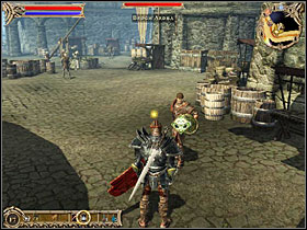 Brogh needs some alcohol to keep the city guard spirits up - Tharbakin - Quests - Two Worlds - Game Guide and Walkthrough
