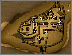 This map shows the locations of certain quests that might be tricky to spot - Qudinar - Quests - Two Worlds - Game Guide and Walkthrough
