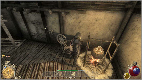 Go downstairs, throw the cloth and ampoule into the cauldron and pull the nearby lever - The New Clothes | Quests - Necromancers Guild - Quests - Necromancers Guild - Two Worlds II Game Guide